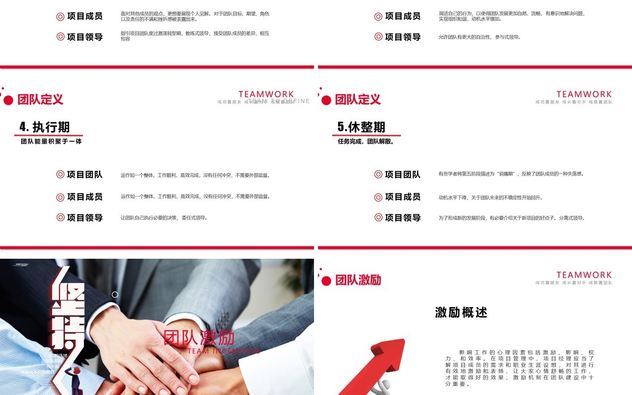 红色企业团队建设与管理员工培训课件ppt模板