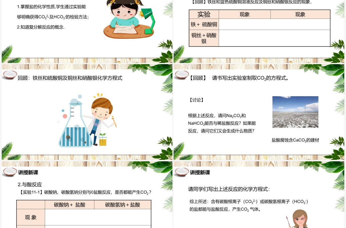 部编版九年级化学下册生活中常见的盐课件PPT模板