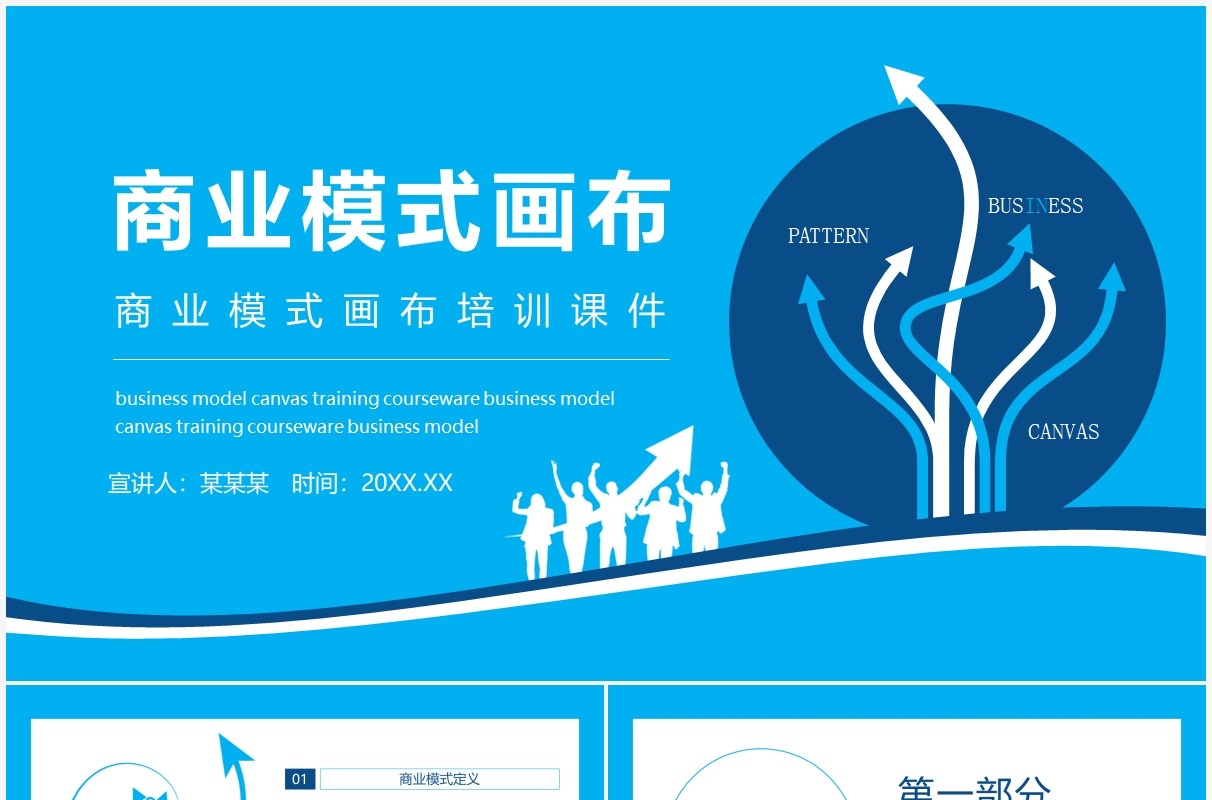 商业模式画布培训课件动态PPT模板