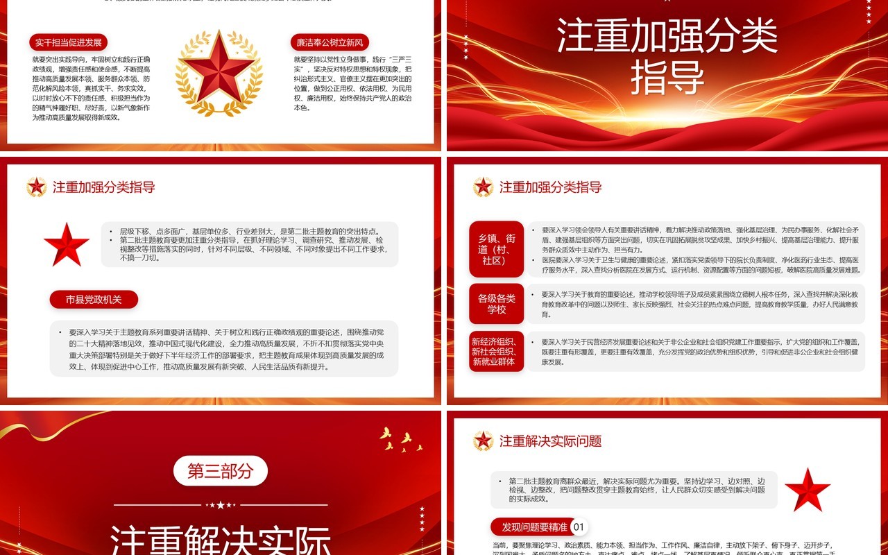 开展第二批主题教育要做到五个注重PPT模板