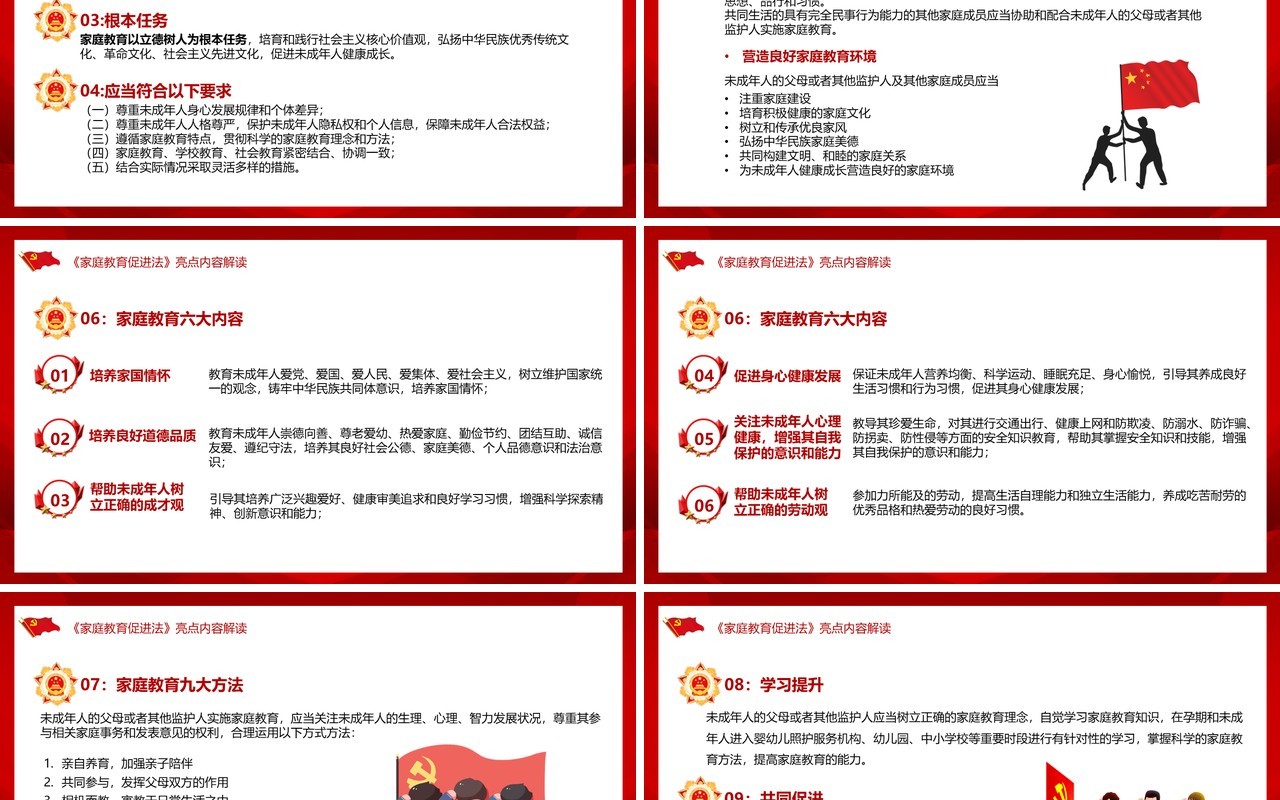 2022最新发布家庭教育促进法解读PPT模板