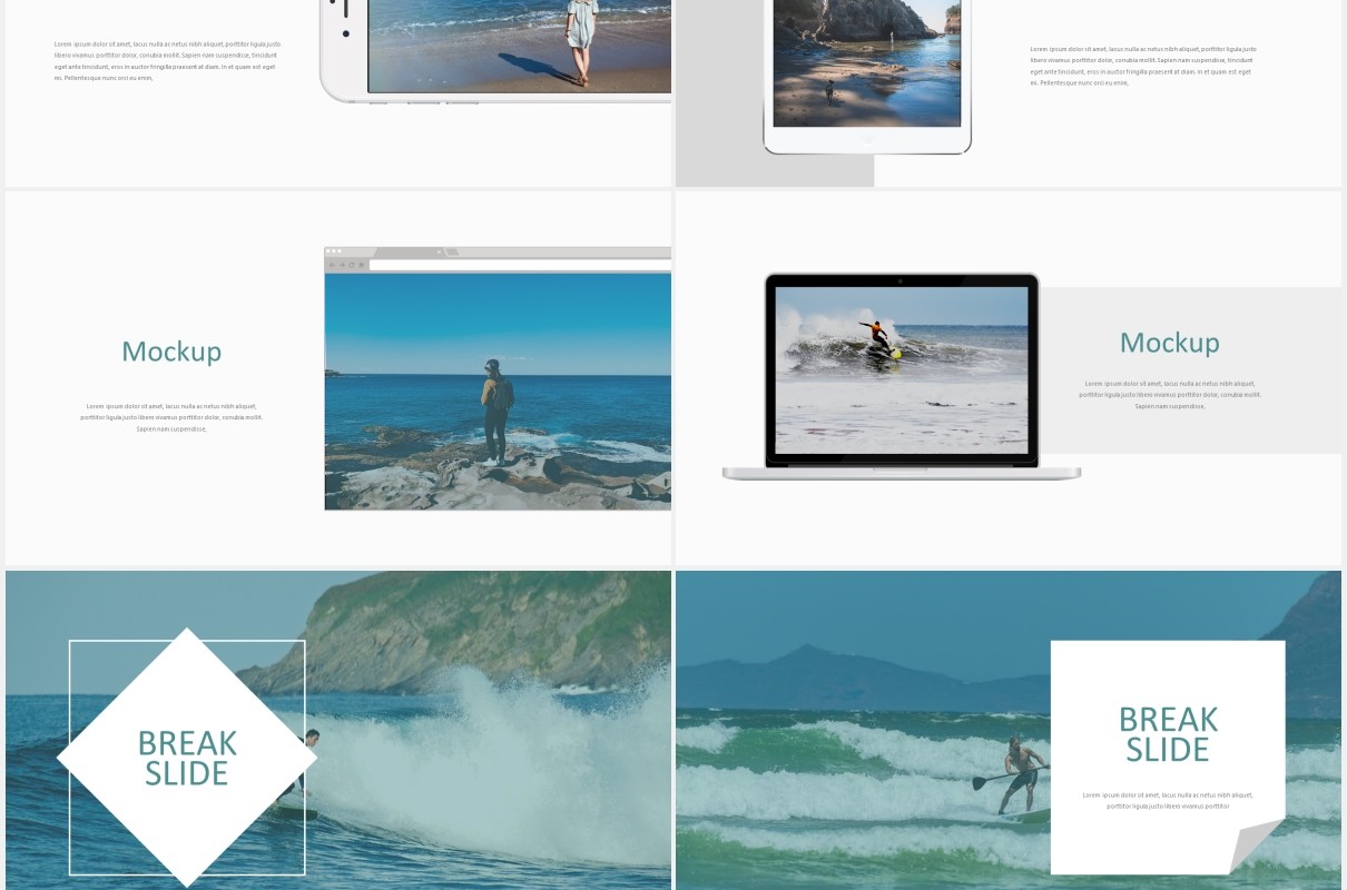 海洋多功能图片展示PPT模板Ocean Multipurpose PPT