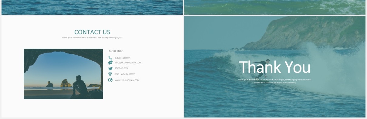 海洋多功能图片展示PPT模板Ocean Multipurpose PPT
