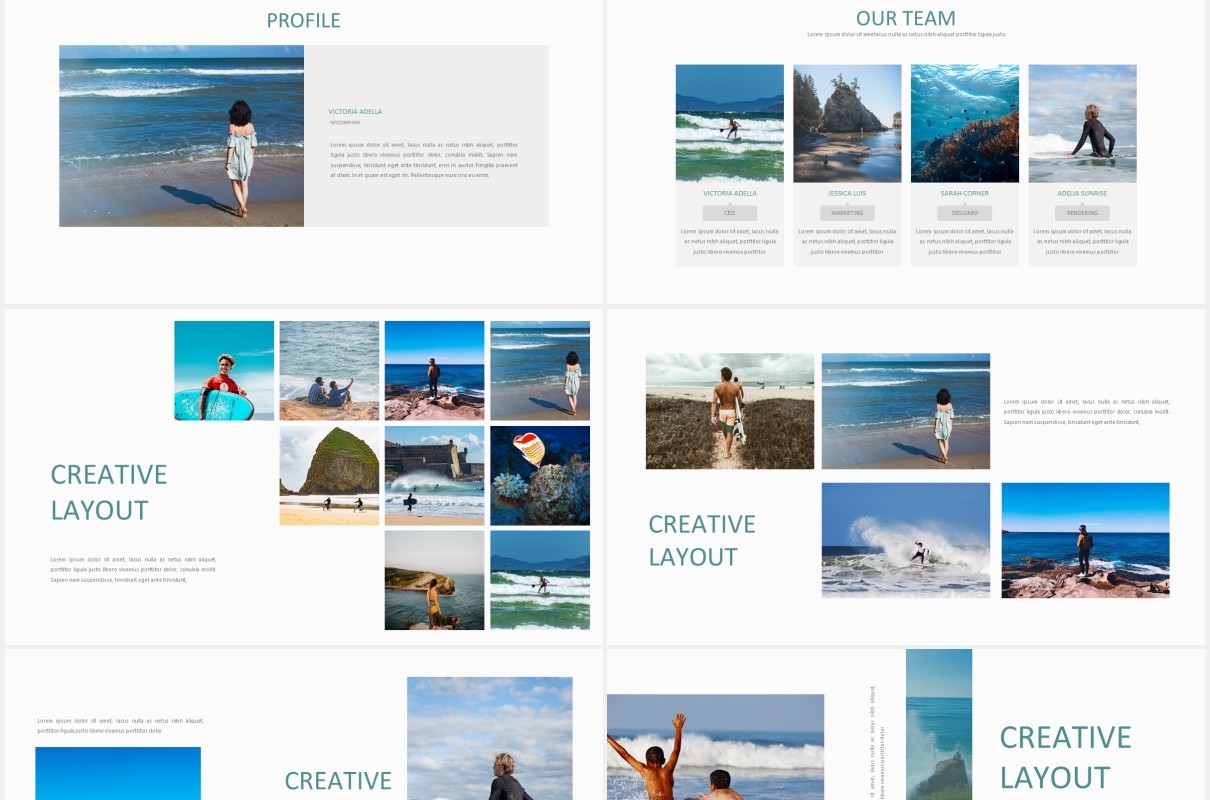海洋多功能图片展示PPT模板Ocean Multipurpose PPT