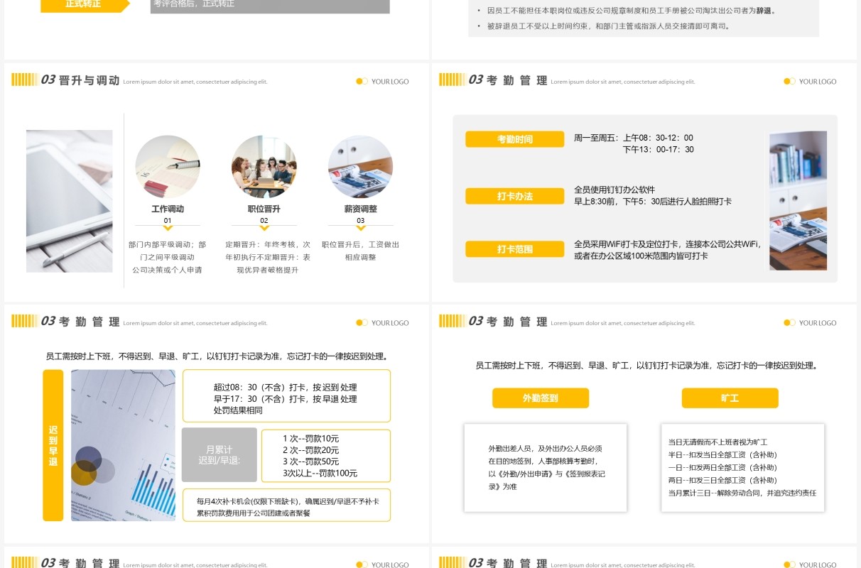 商务风企业规章制度培训PPT模板