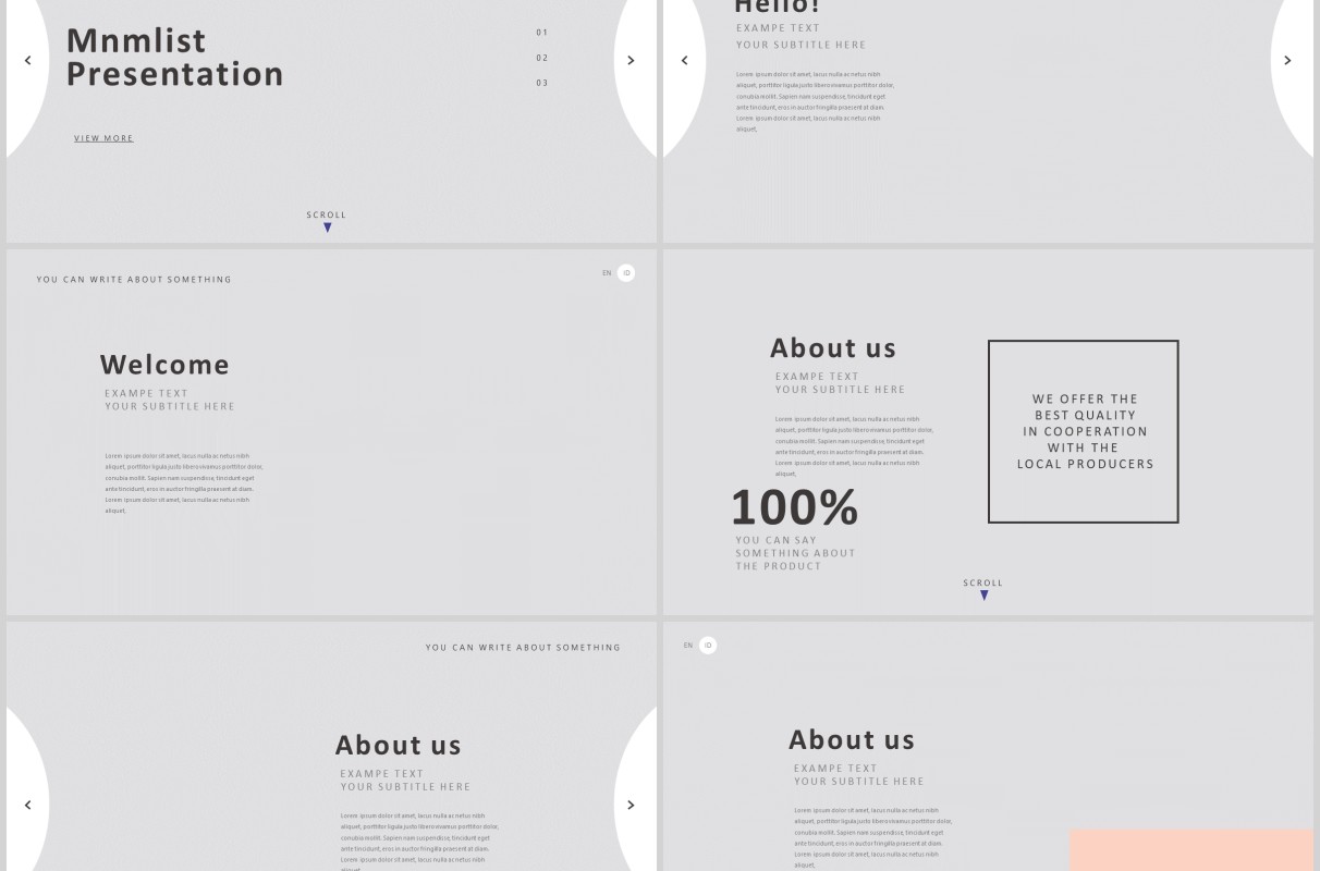 简洁欧美灰色PPT版式设计模板GREY - Powerpoint