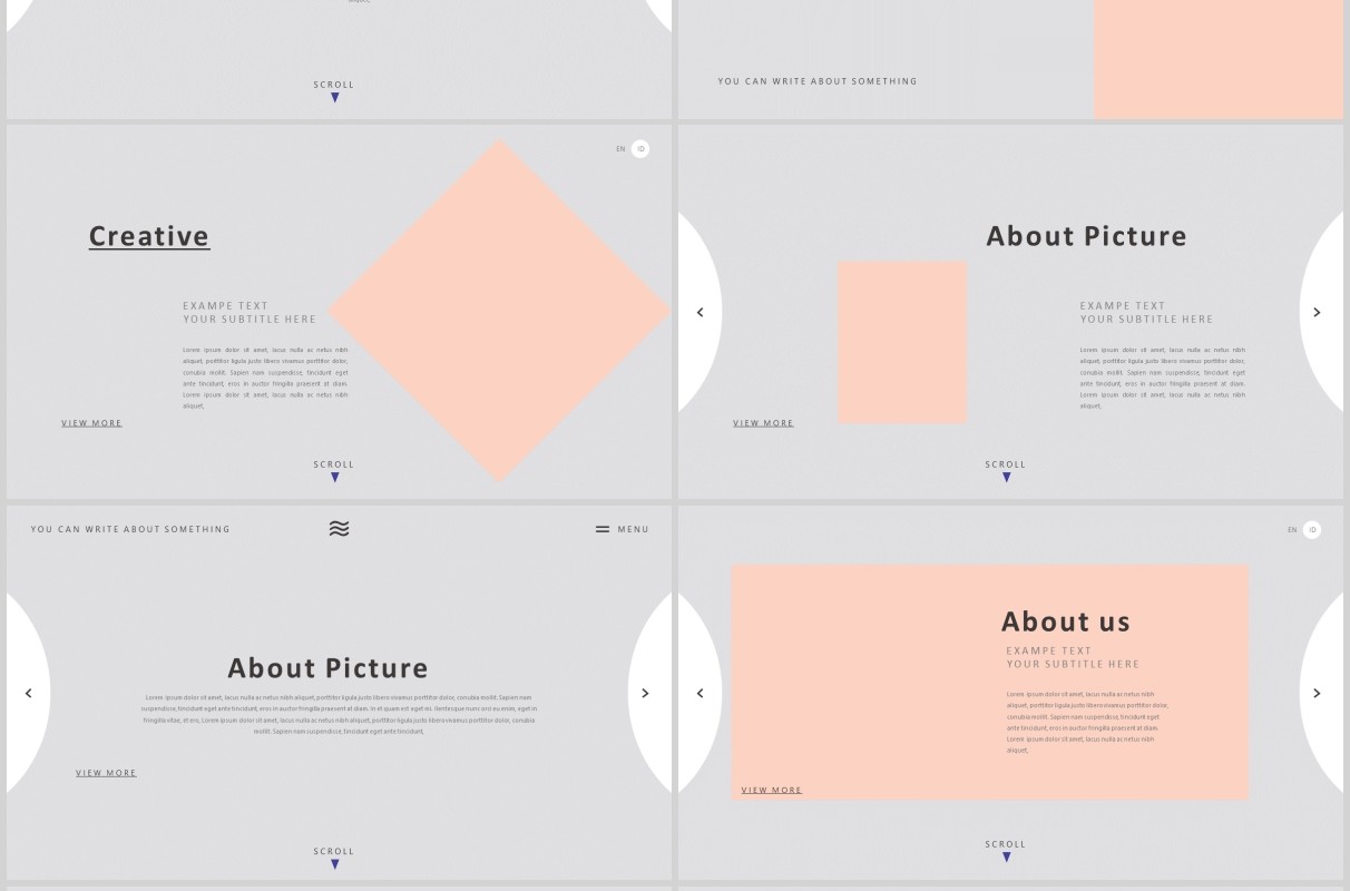 简洁欧美灰色PPT版式设计模板GREY - Powerpoint