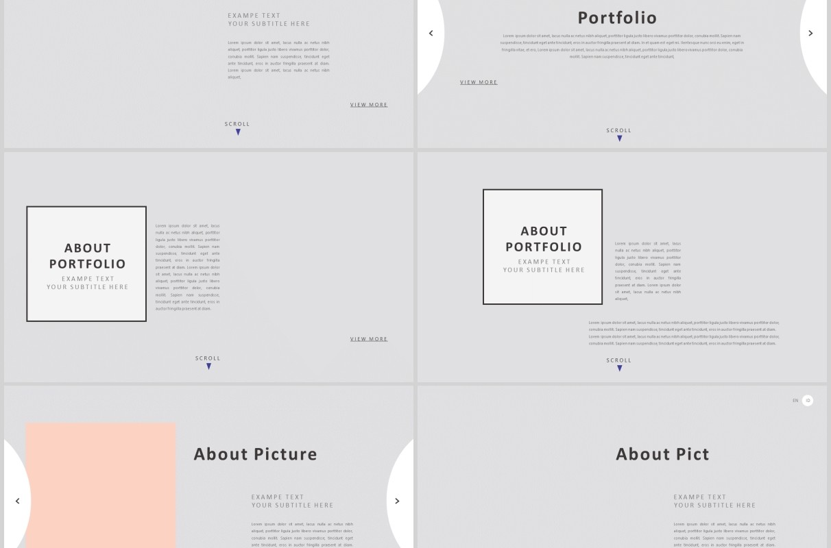 简洁欧美灰色PPT版式设计模板GREY - Powerpoint