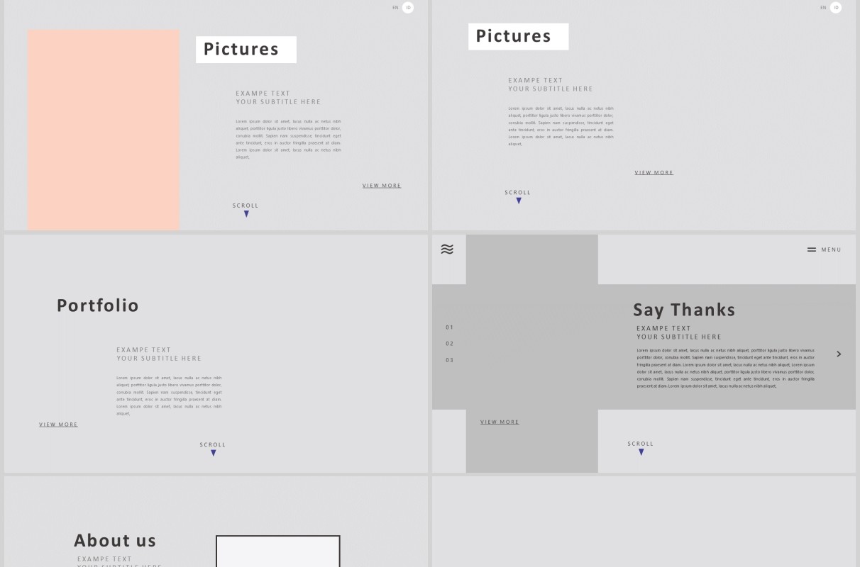 简洁欧美灰色PPT版式设计模板GREY - Powerpoint