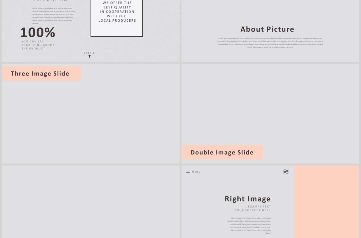 简洁欧美灰色PPT版式设计模板GREY - Powerpoint