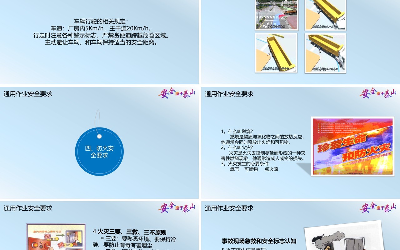 简约安全施工安全生产模板PPT模板