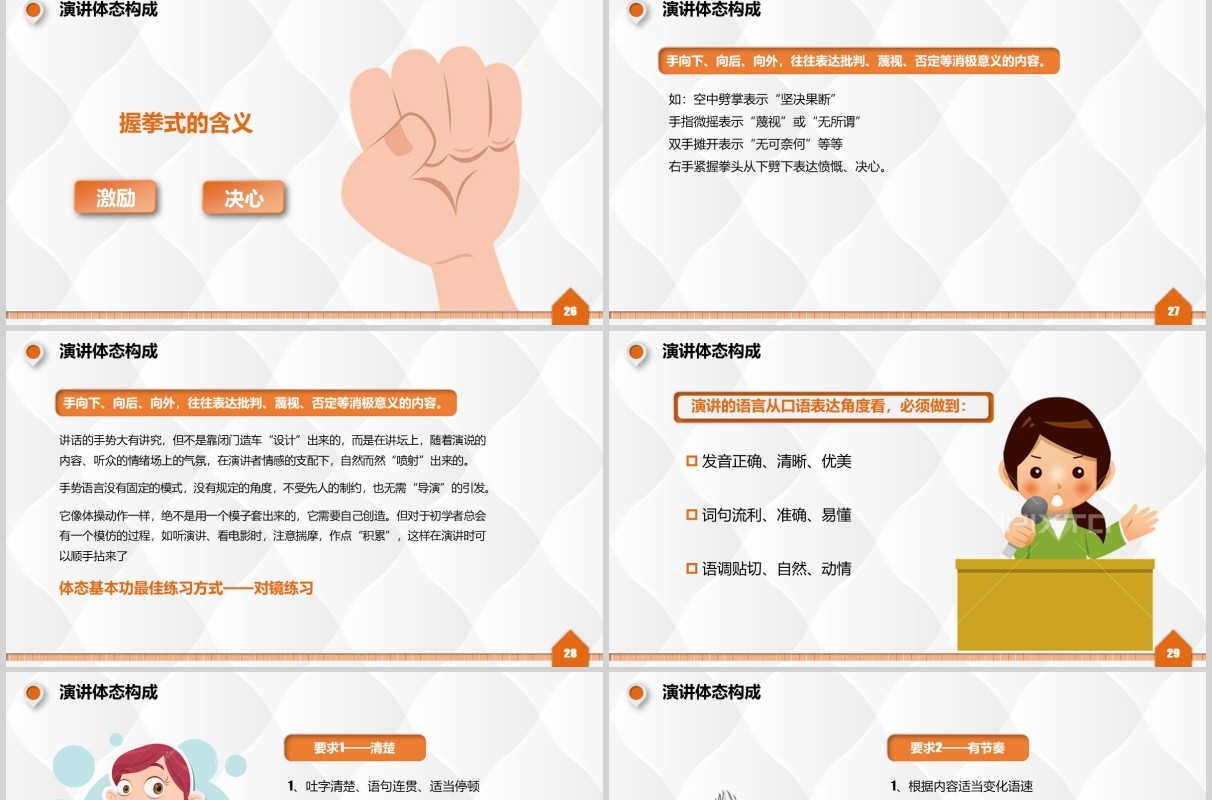 彩色企业培训演讲和技巧讲师训练PPT模板