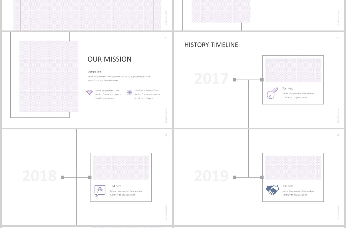 简洁公司项目介绍PPT模板图文排版版式设计Linea Powerpoint Template
