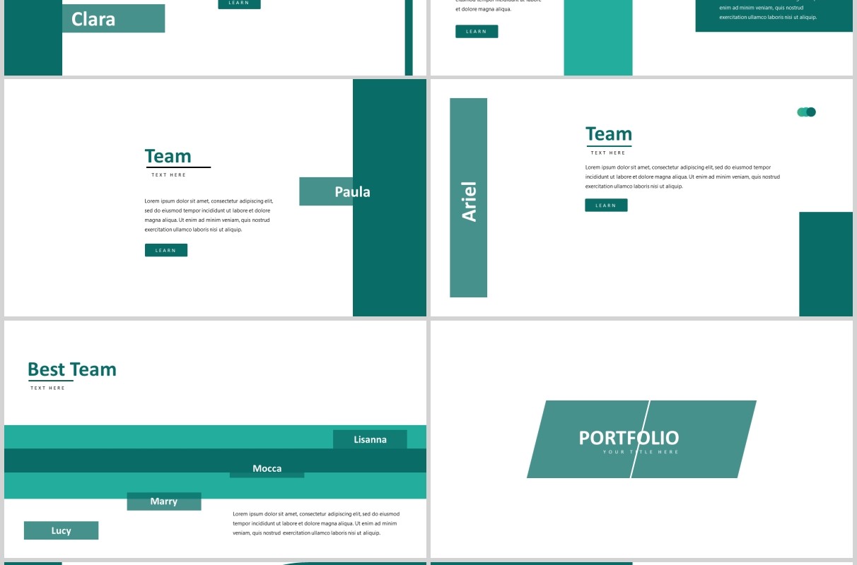 绿色公司简介企业宣传PPT模板版式设计Nod's - Powerpoint Template