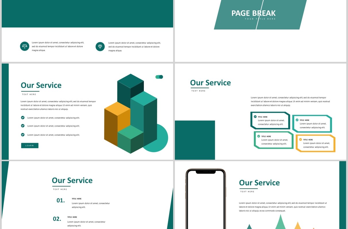 绿色公司简介企业宣传PPT模板版式设计Nod's - Powerpoint Template