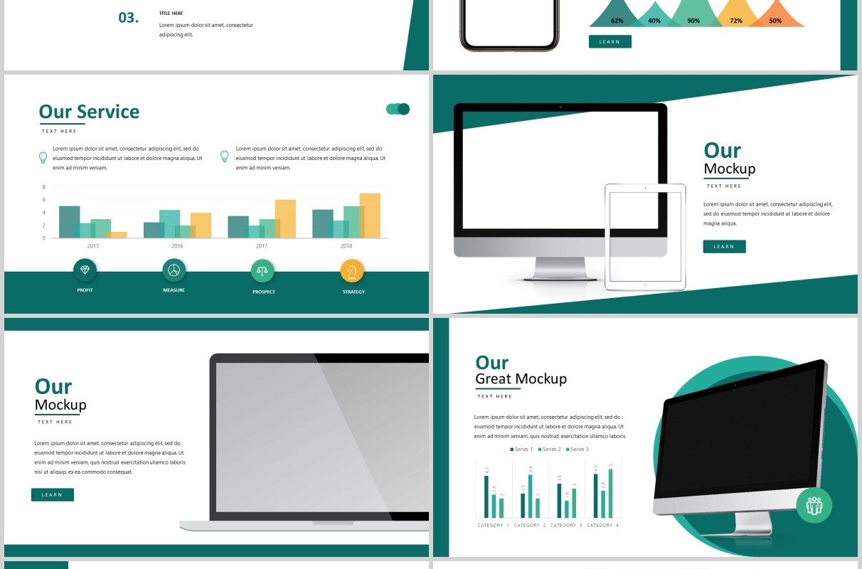 绿色公司简介企业宣传PPT模板版式设计Nod's - Powerpoint Template