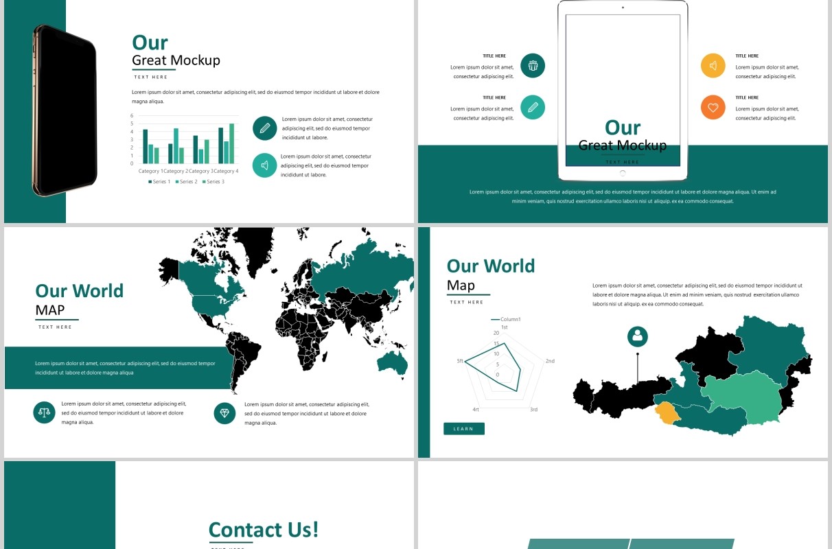 绿色公司简介企业宣传PPT模板版式设计Nod's - Powerpoint Template