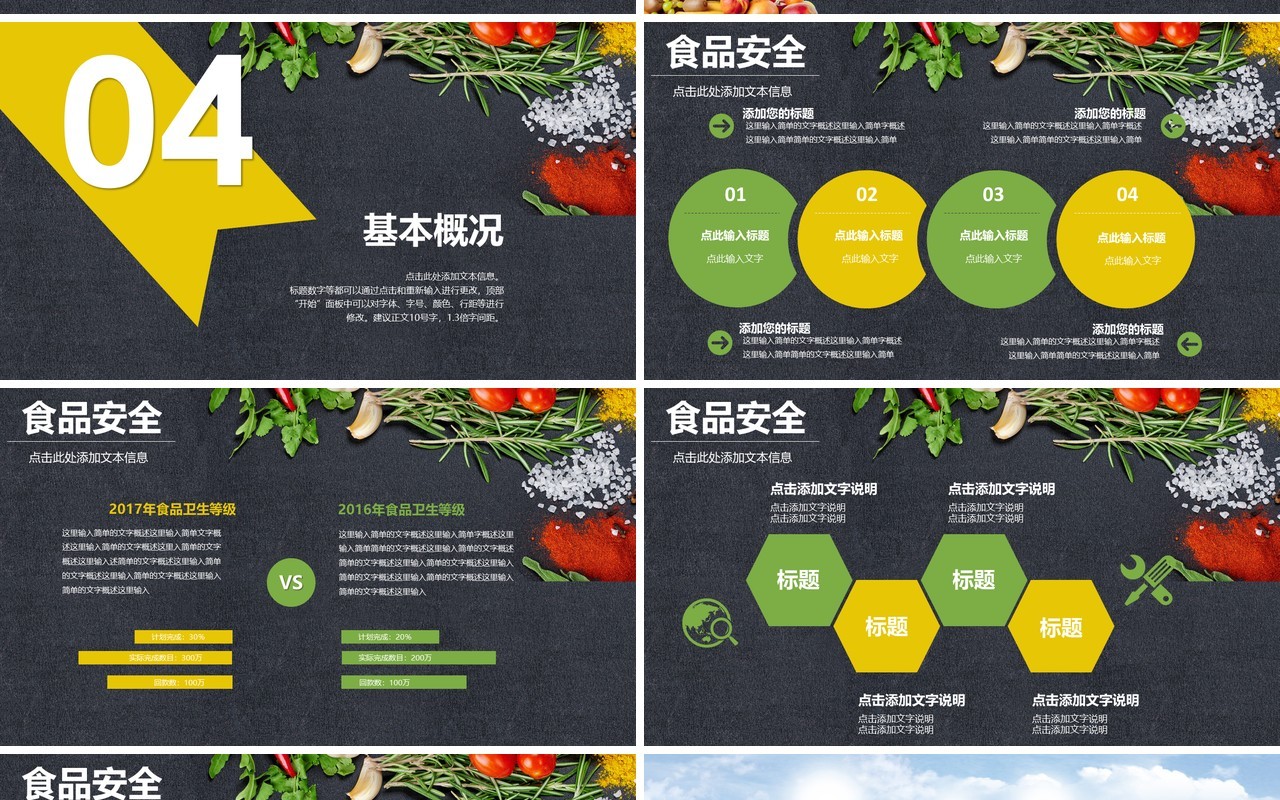 食品安全教育课件PPT模板
