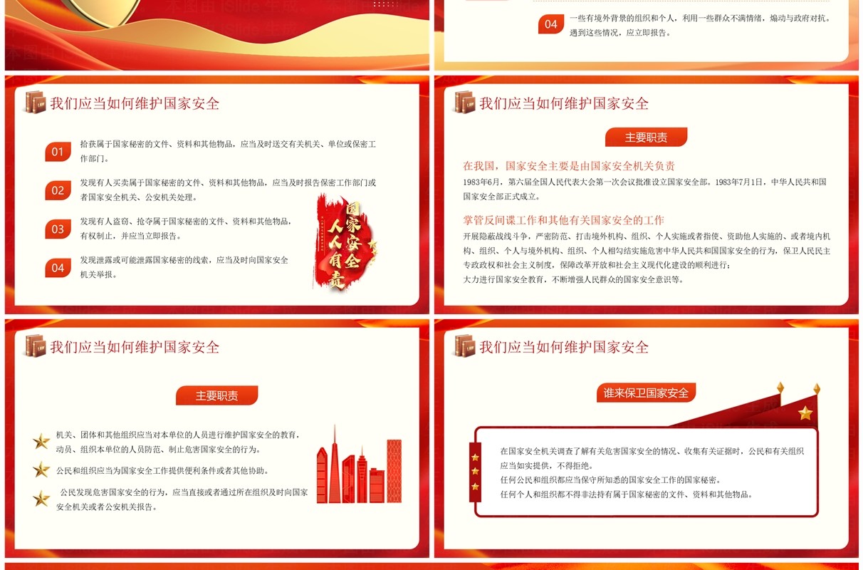红色简约风世界法律日节日宣传介绍PPT模板