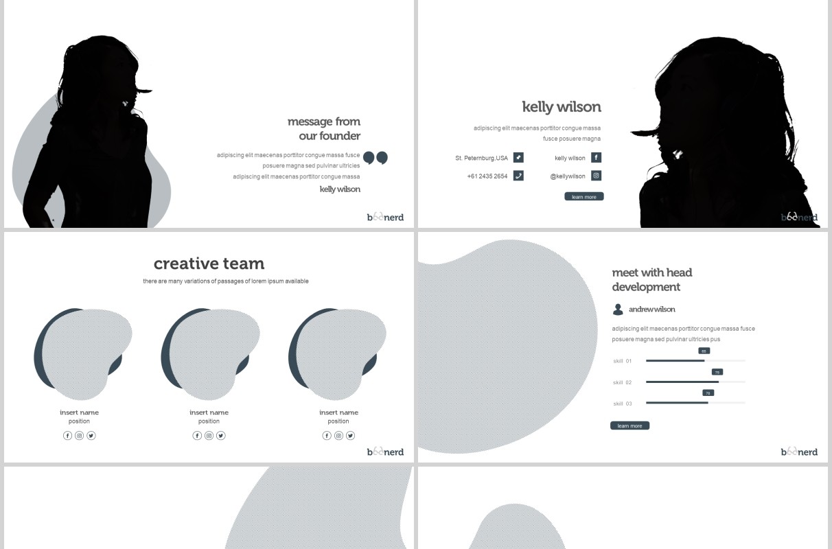 创意图形产品项目介绍PPT模板版式设计Boonerd Powerpoint Template