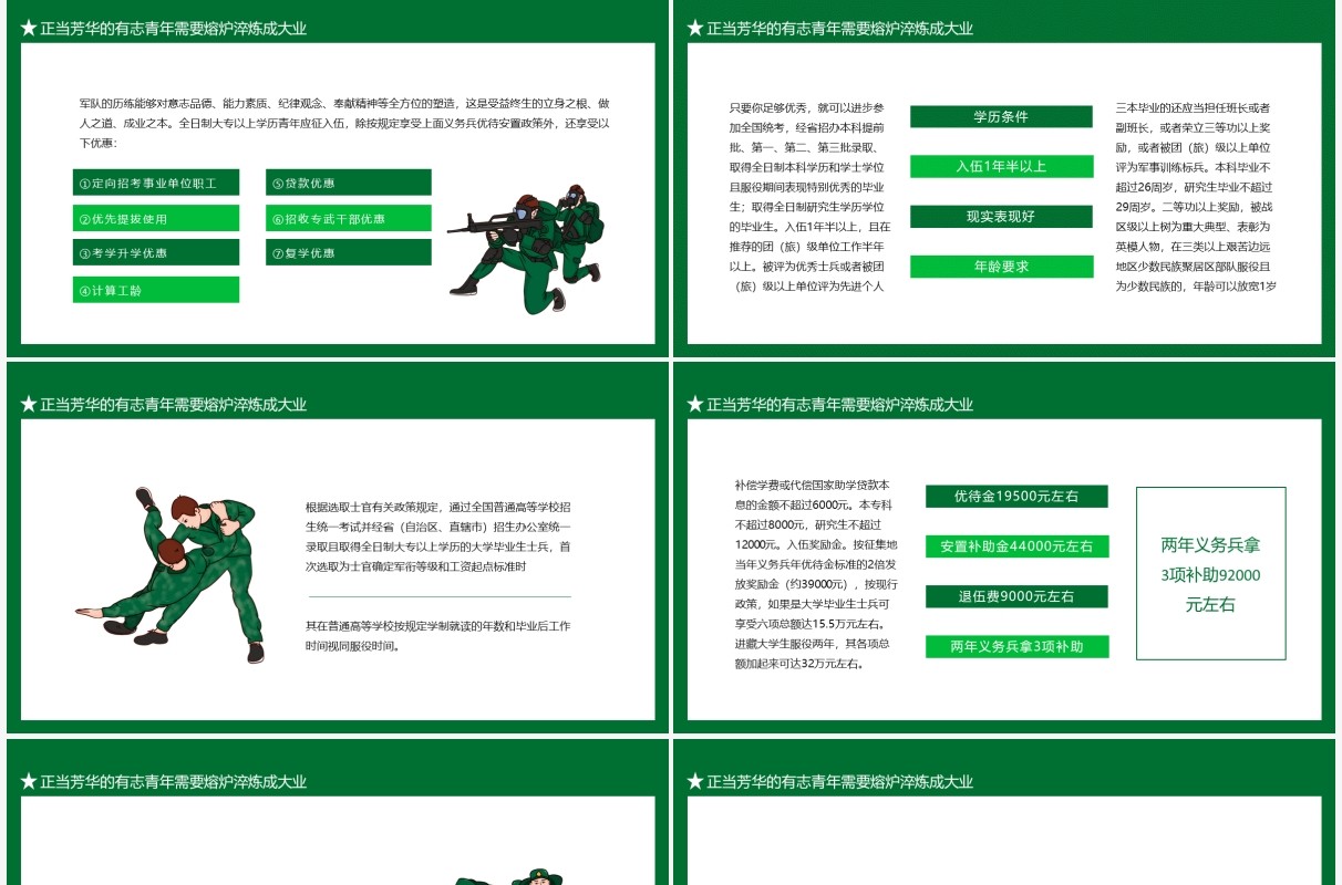 征兵政策宣讲民族复兴的中国力量需要坚强国防来支撑动态PPT模板