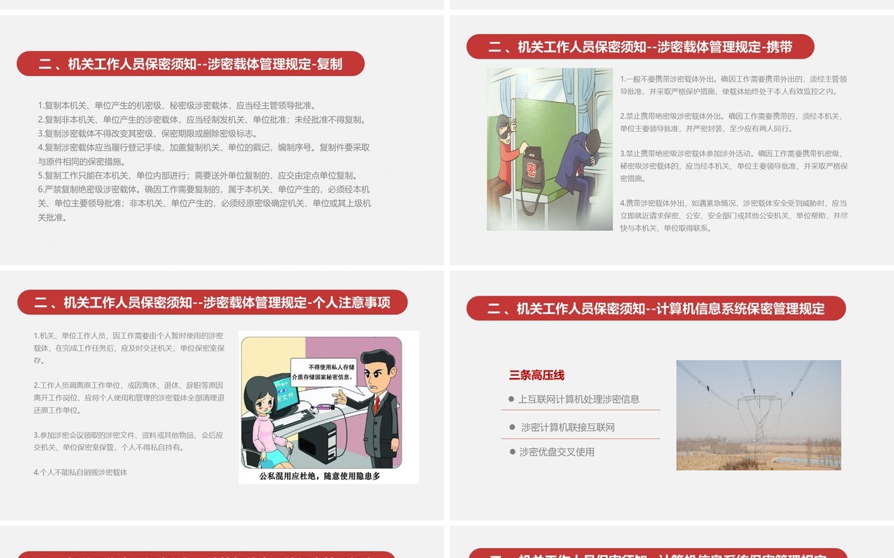 简约简洁保密警示教育课培训PPT模板
