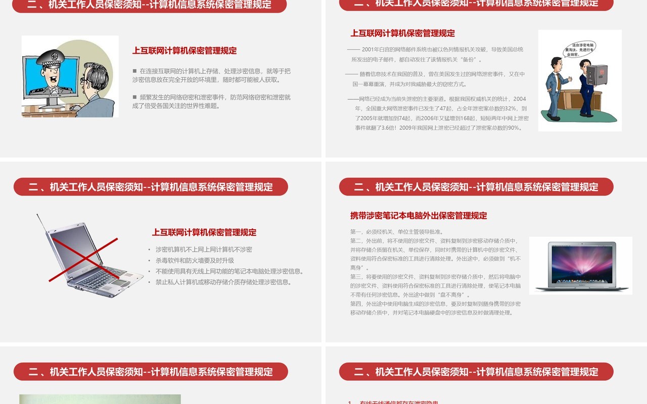 简约简洁保密警示教育课培训PPT模板