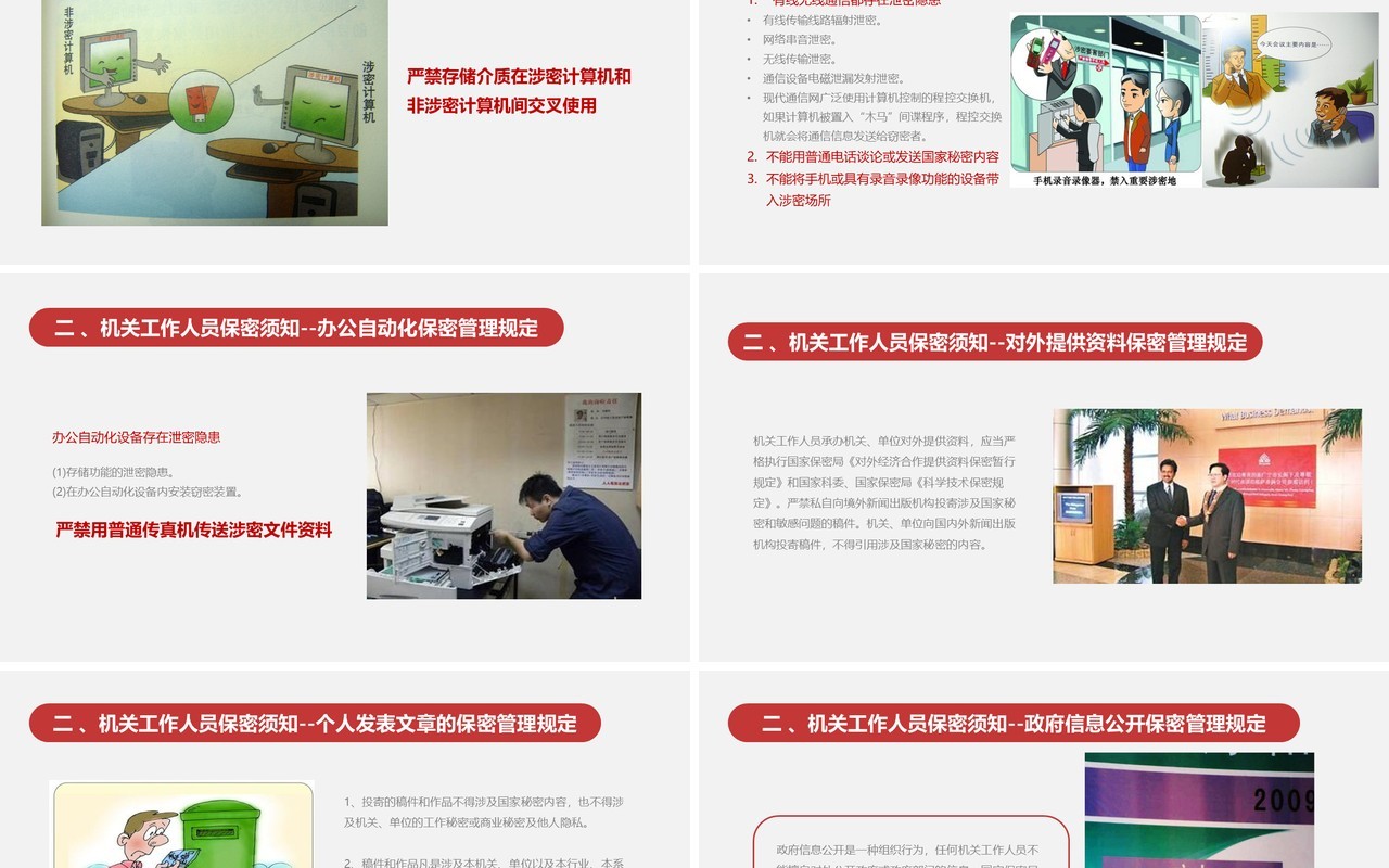 简约简洁保密警示教育课培训PPT模板