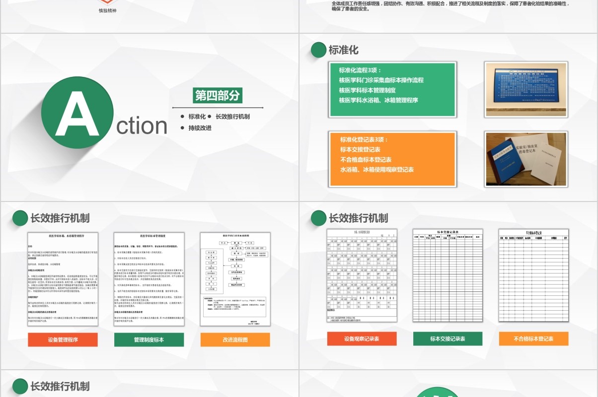 简约扁平医院护理pdca循环品管圈案例汇报PPT模板