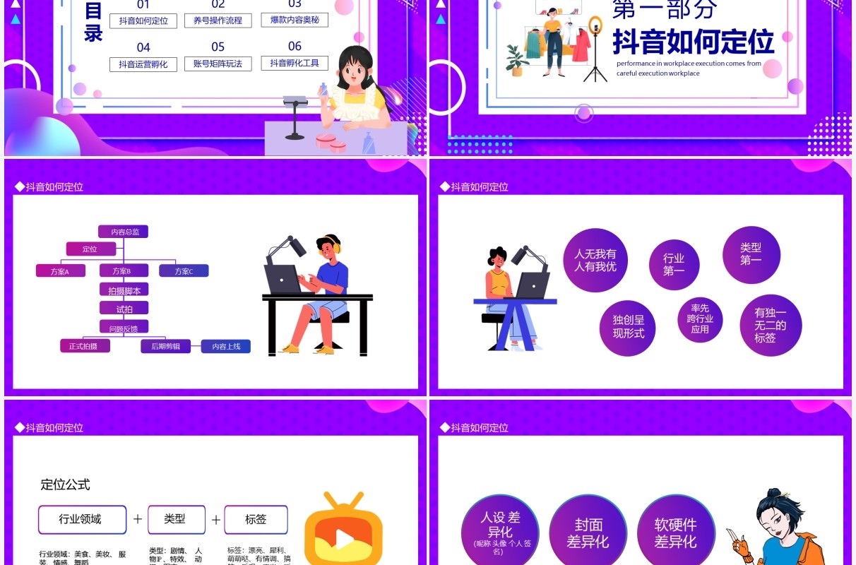 抖音IP孵化指南动态PPT模板