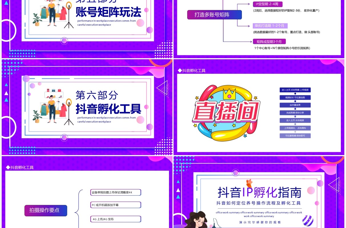 抖音IP孵化指南动态PPT模板
