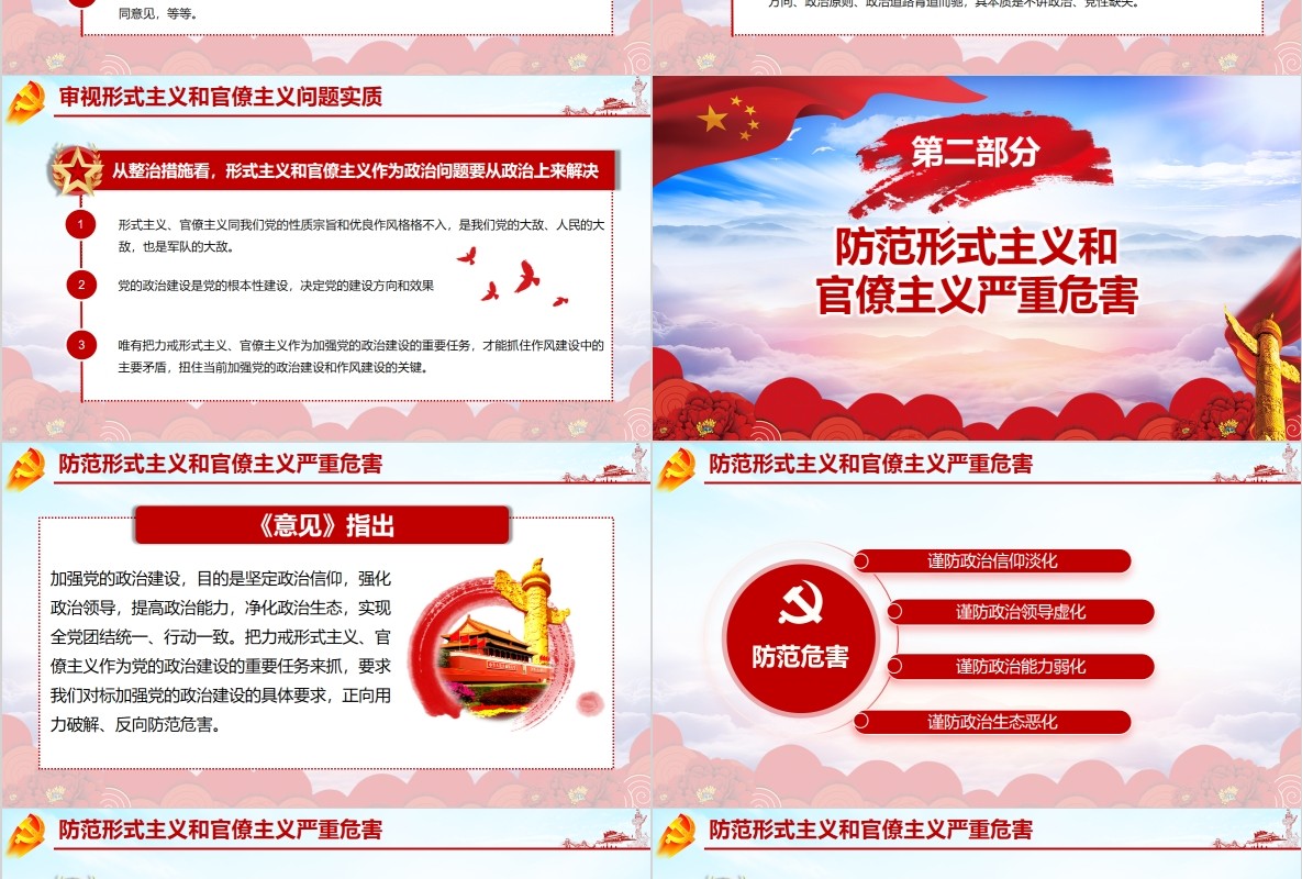 加强党的政治建设破除形式主义官僚主义PPT廉政党课课件