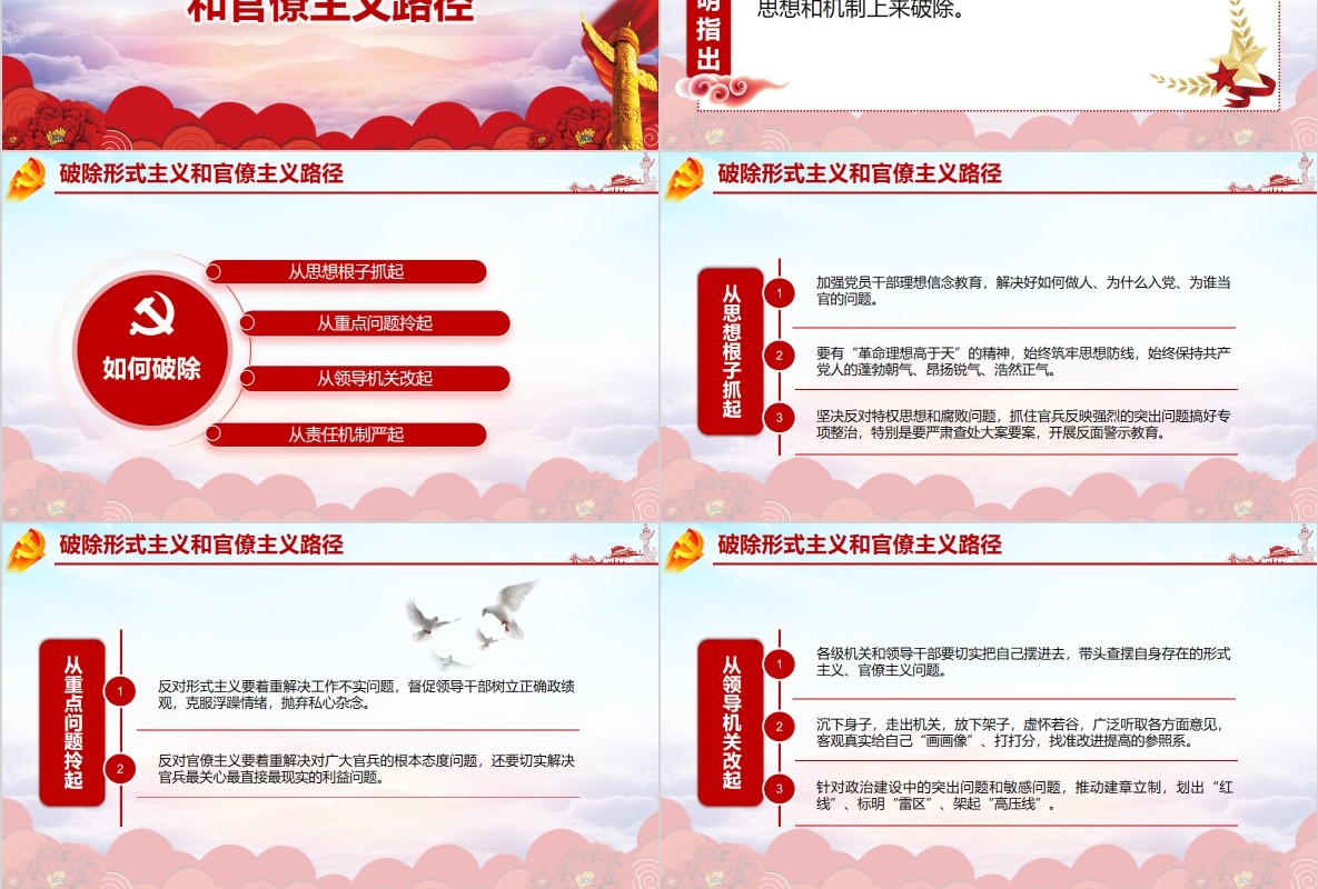 加强党的政治建设破除形式主义官僚主义PPT廉政党课课件