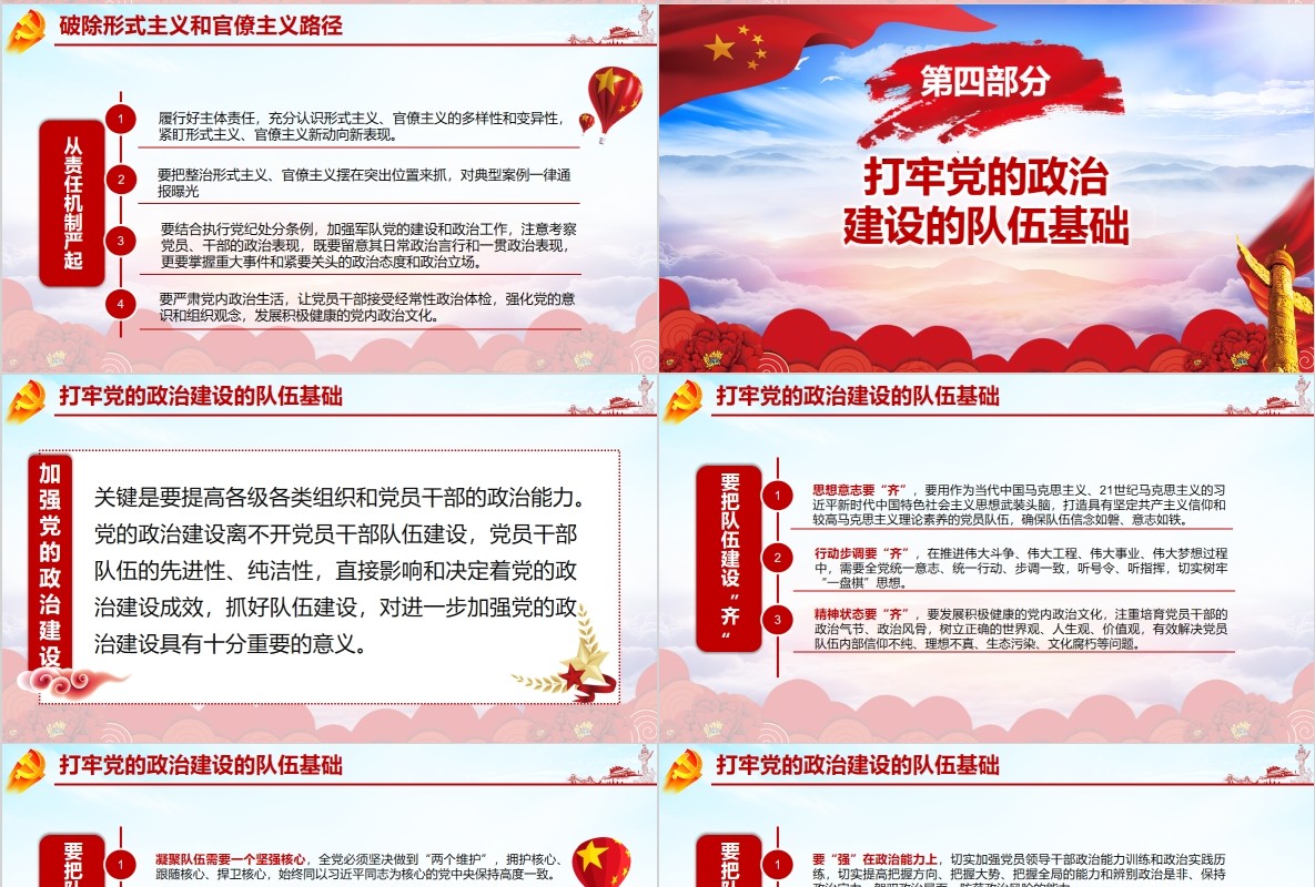 加强党的政治建设破除形式主义官僚主义PPT廉政党课课件