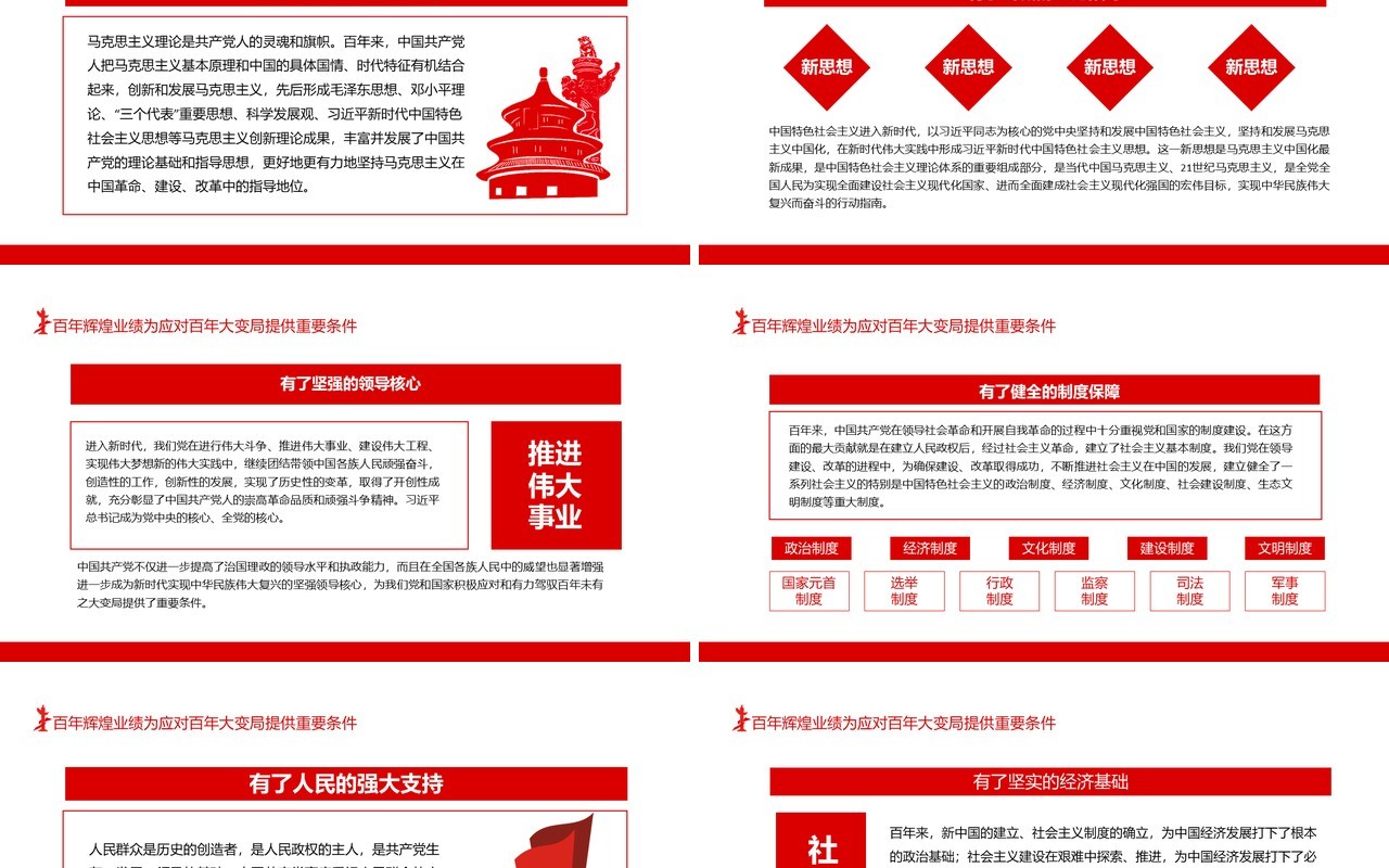 百年辉煌百年未有之大变局庆祝建党100周年专题党课党史学习教育专题辅导动态PPT模板