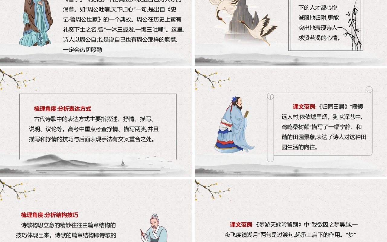 部编版高中语文必修一赏析诗歌的艺术手法课件PPT模板