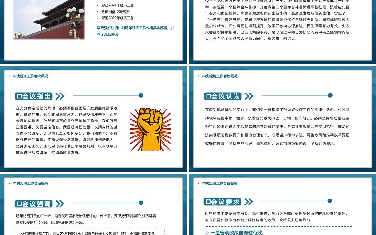 学习解读2022年中央经济工作会议PPT模板