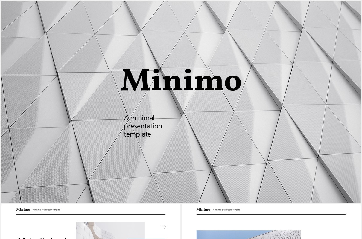 现代商务简约公司宣传PPT模板minimo modern minimal powerpoint template
