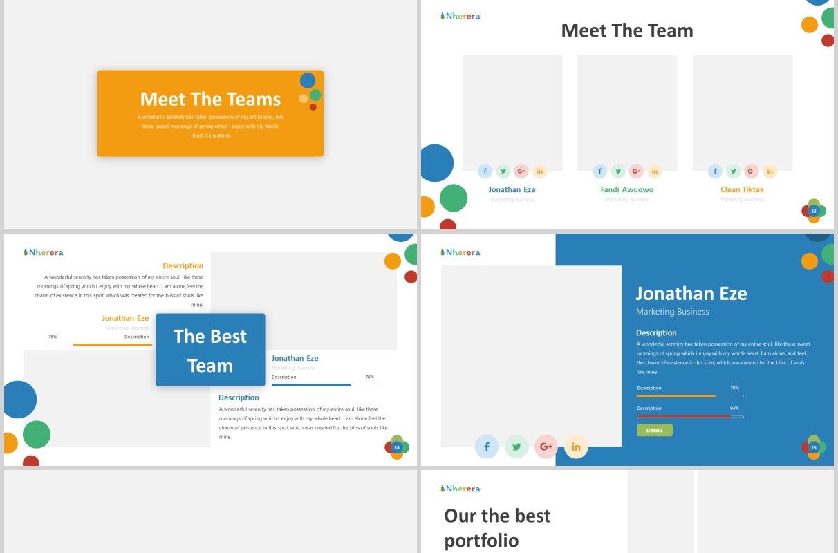 儿童与教育工作PPT图片版式设计模板Nherera - Kids & Education Powerpoint Template