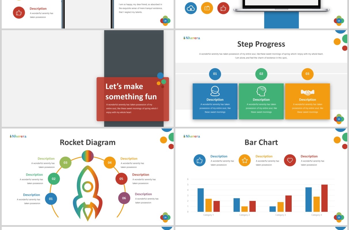 儿童与教育工作PPT图片版式设计模板Nherera - Kids & Education Powerpoint Template