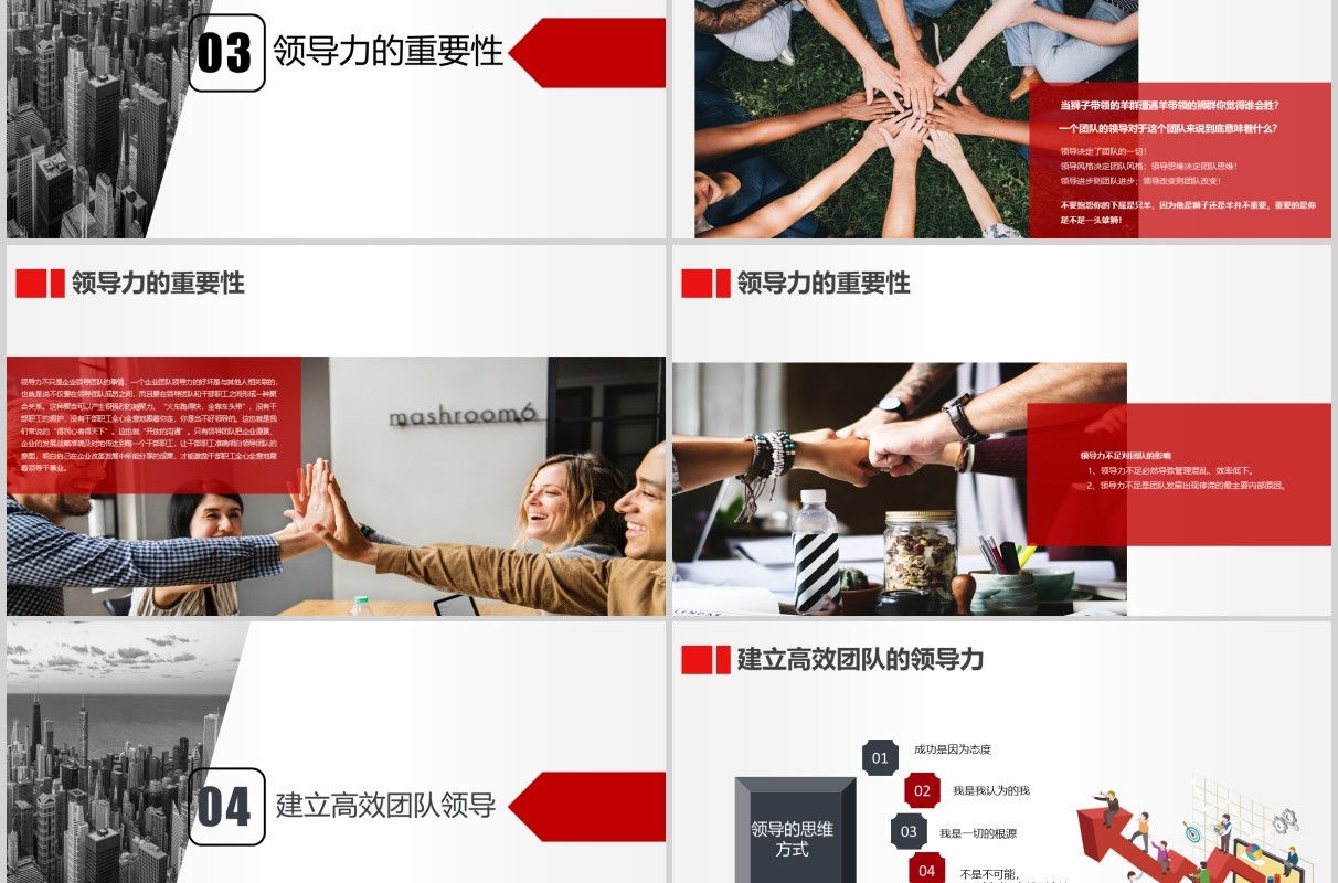简洁商务企业管理培训团队领导力课件PPT模板