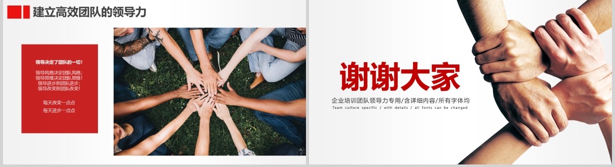 简洁商务企业管理培训团队领导力课件PPT模板