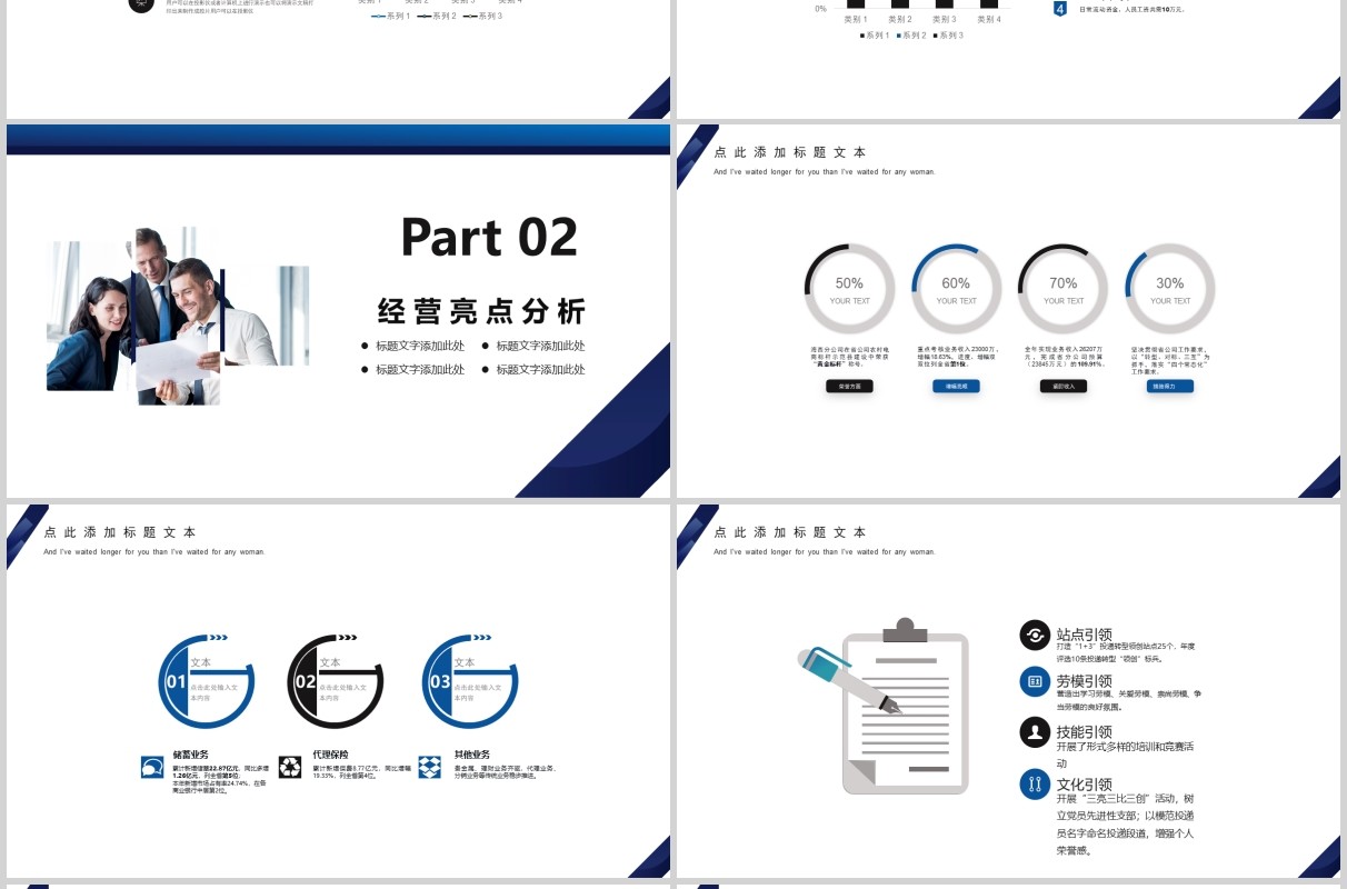 商务通用经营分析工作汇报PPT模板