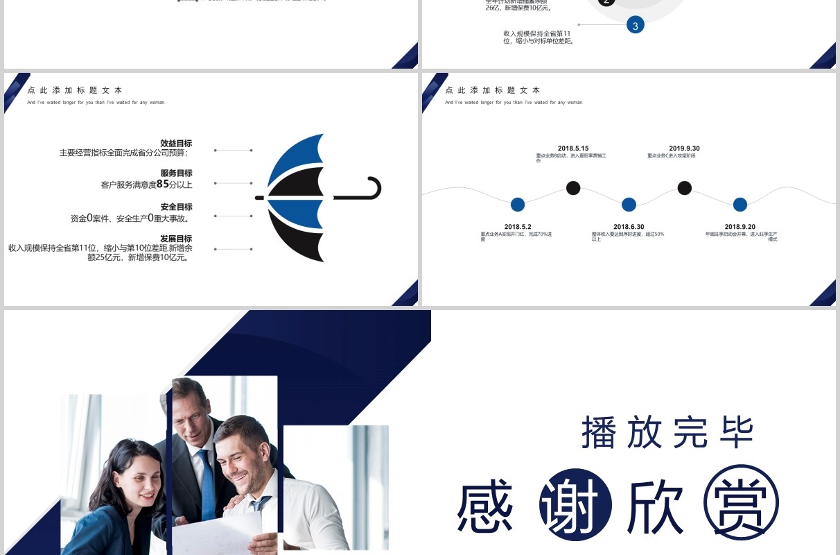 商务通用经营分析工作汇报PPT模板