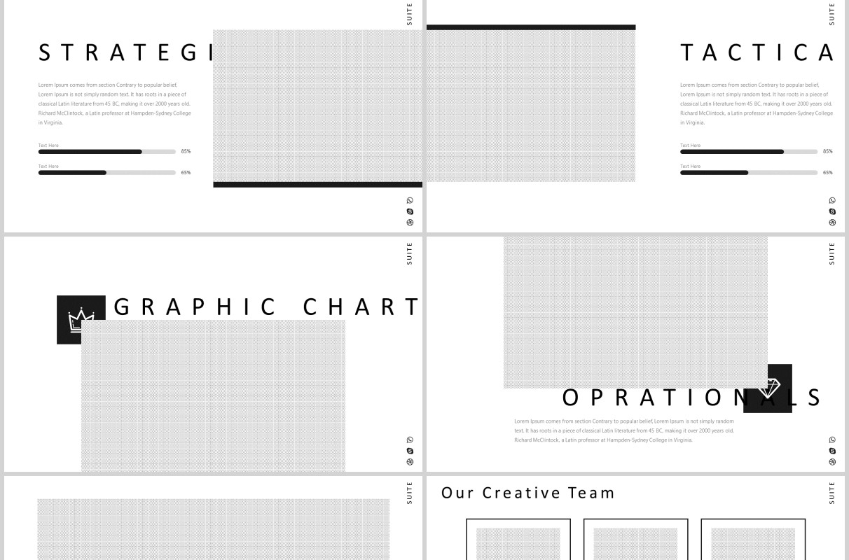 商务简洁公司介绍PPT版式模板Suite Powerpoint Template