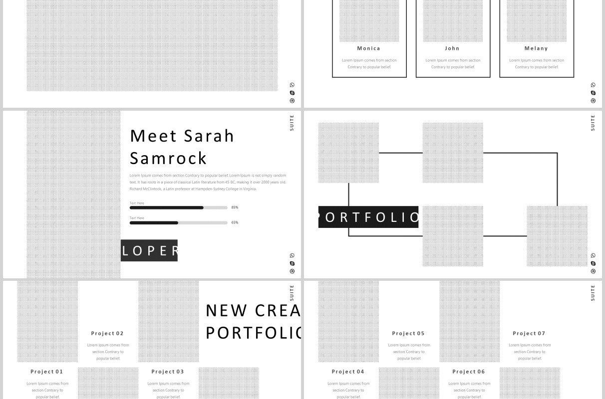 商务简洁公司介绍PPT版式模板Suite Powerpoint Template