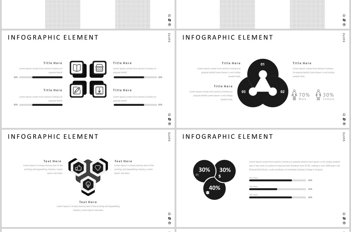 商务简洁公司介绍PPT版式模板Suite Powerpoint Template