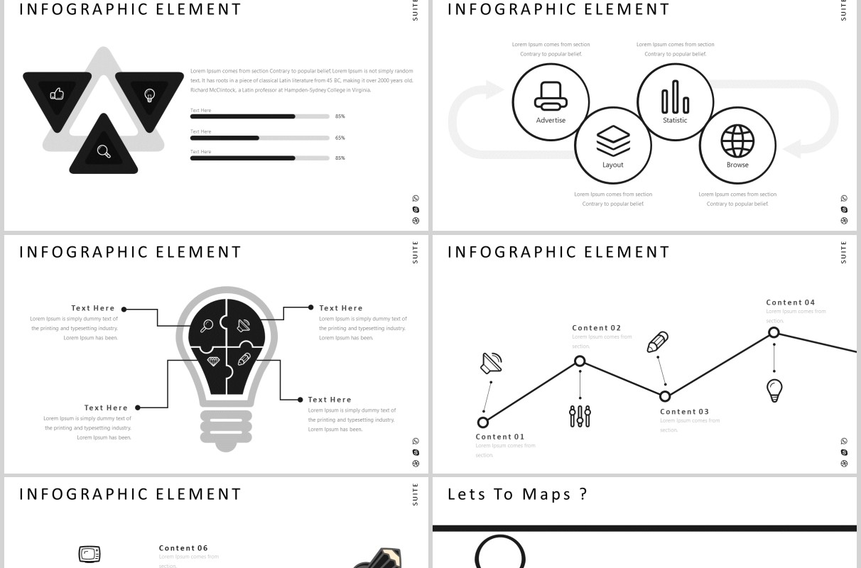 商务简洁公司介绍PPT版式模板Suite Powerpoint Template
