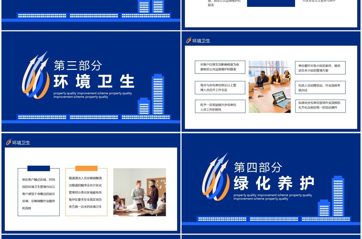 物业金牌服务同心行提升培训动态PPT模板