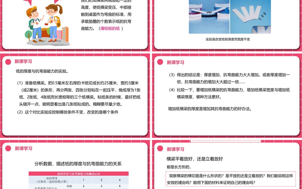 教科版六年级科学上册抵抗弯曲PPT模板
